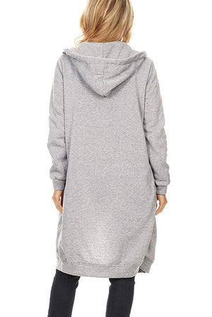 Oversized-Sweatshirt mit langem Reißverschluss