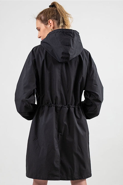 Wasserabweisende Oversized-Windjacke mit Kapuze