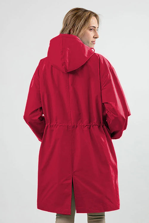 Wasserabweisende Oversized-Windjacke mit Kapuze