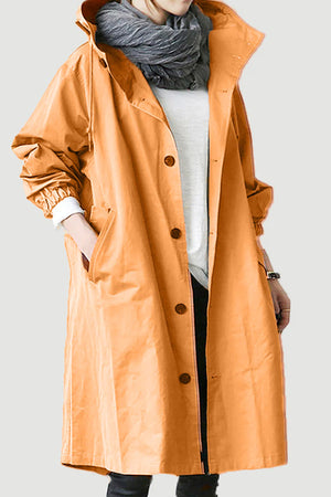 Wasserabweisende Oversized-Windjacke mit Kapuze