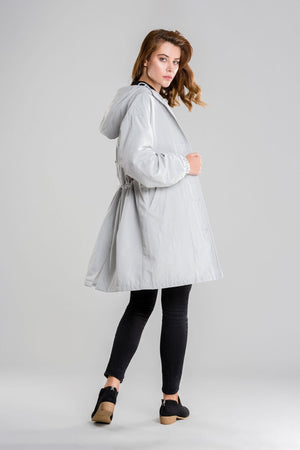 Wasserabweisende Oversized-Windjacke mit Kapuze