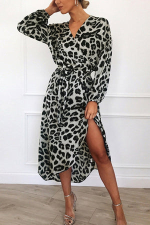 Animal Print Wickelkleid