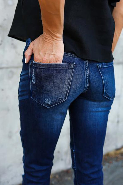 Plissierte Bleistiftjeans